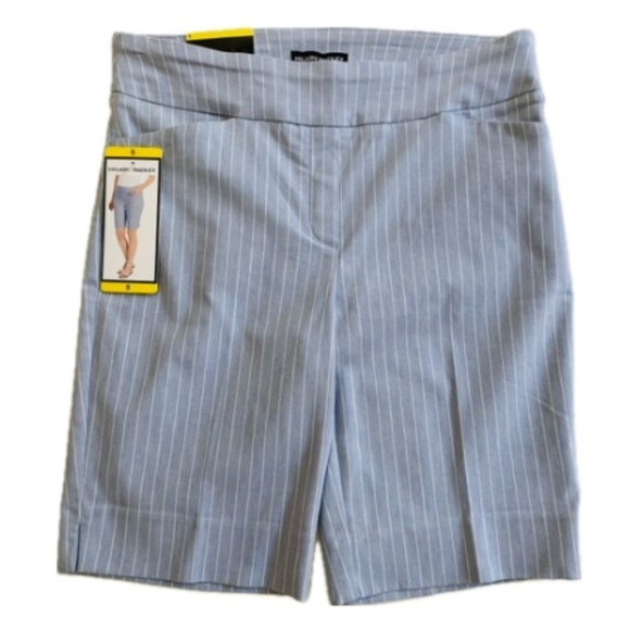 Hilary Radley Ladies' Bermuda Shorts, Light Blue with White Stripes, SmaLL, NWT - Picture 6 of 13